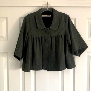 Necessary Objects Gray Cropped Swing Jacket